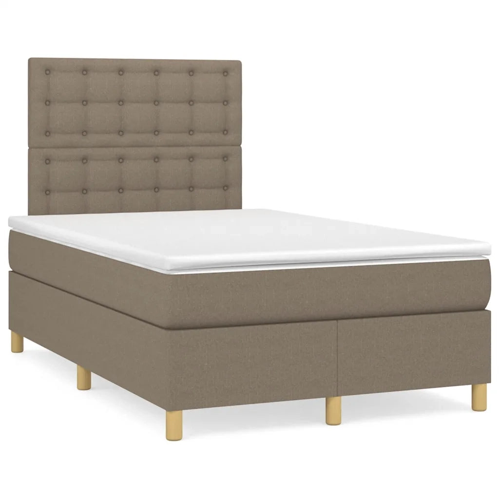 Giroletto a Molle con Materasso Tortora 120x190 cm in Tessuto 3269962
