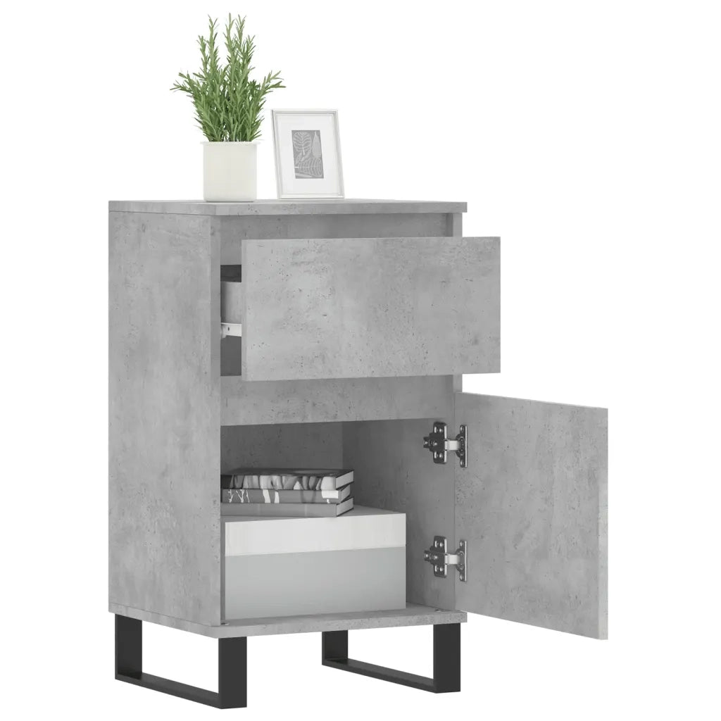 Credenze 2 pz Grigio Cemento 40x35x70 cm in Legno Multistrato 831173