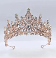 Diadema - Sieraad Capelli - Elegant e Duraturo - Adatto per Varie Occasioni – Corona Principessa – Corona Cristallo – Rosa