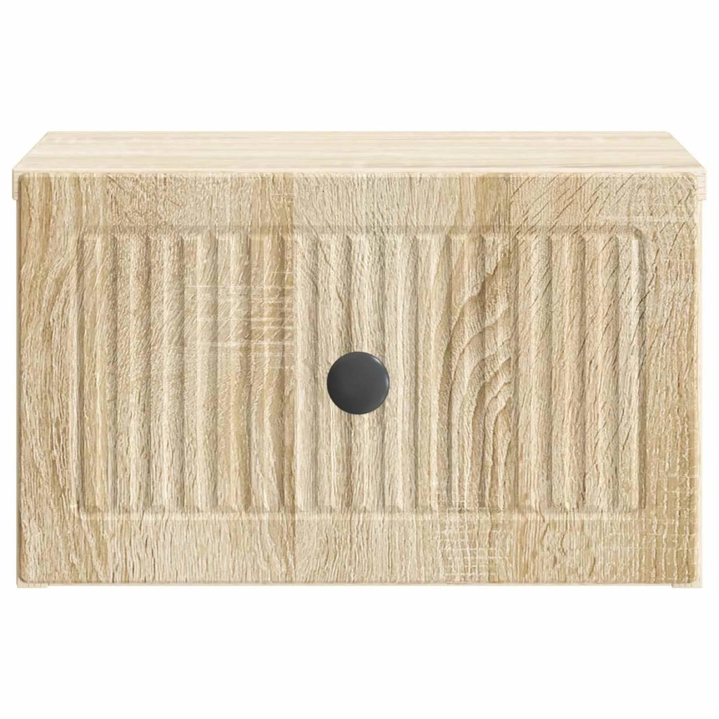 Mobiletto da notte a muro 2 pcs Rovere Sonoma 33 x 34,5 x 20 cm 897920