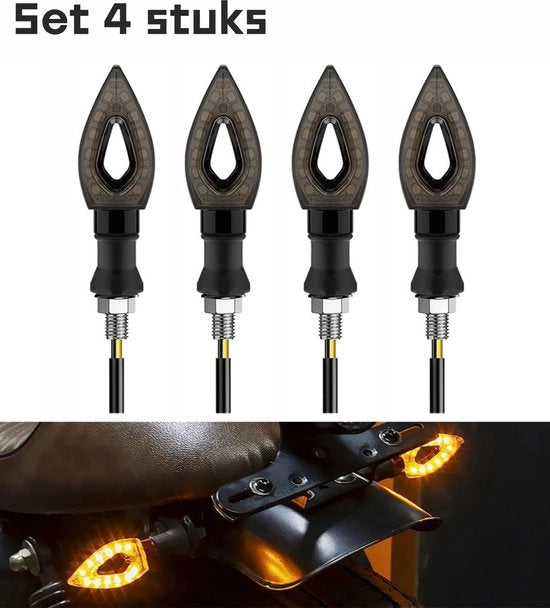 Set di 4 Fari di Marcia - LED, 12V, Impermeabile, Universale, Viti di Montaggio 10mm, scooter