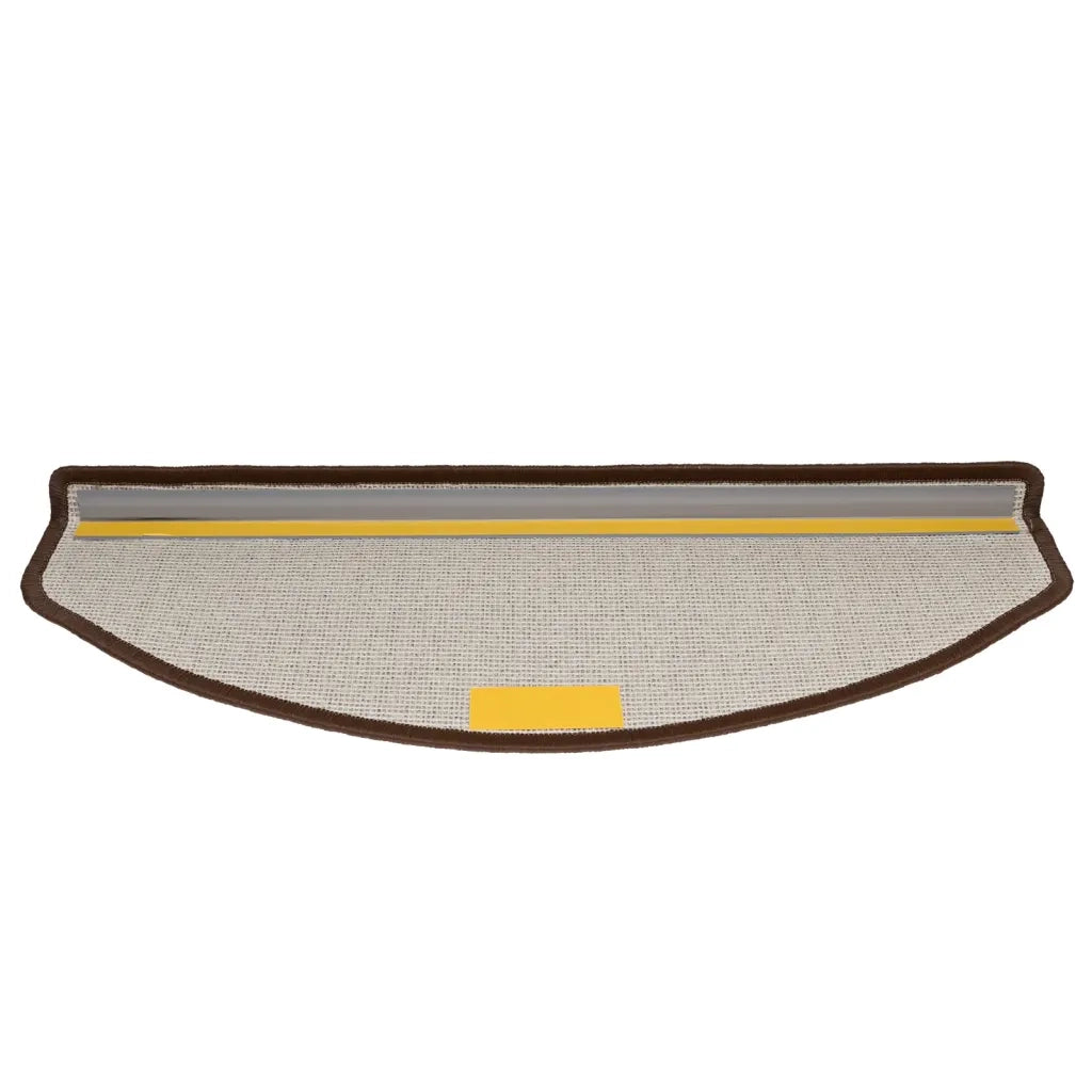 Tappetini per scale 15 pz 65x24x4 cm Marrone caffè Semicircolari Grandi 133888
