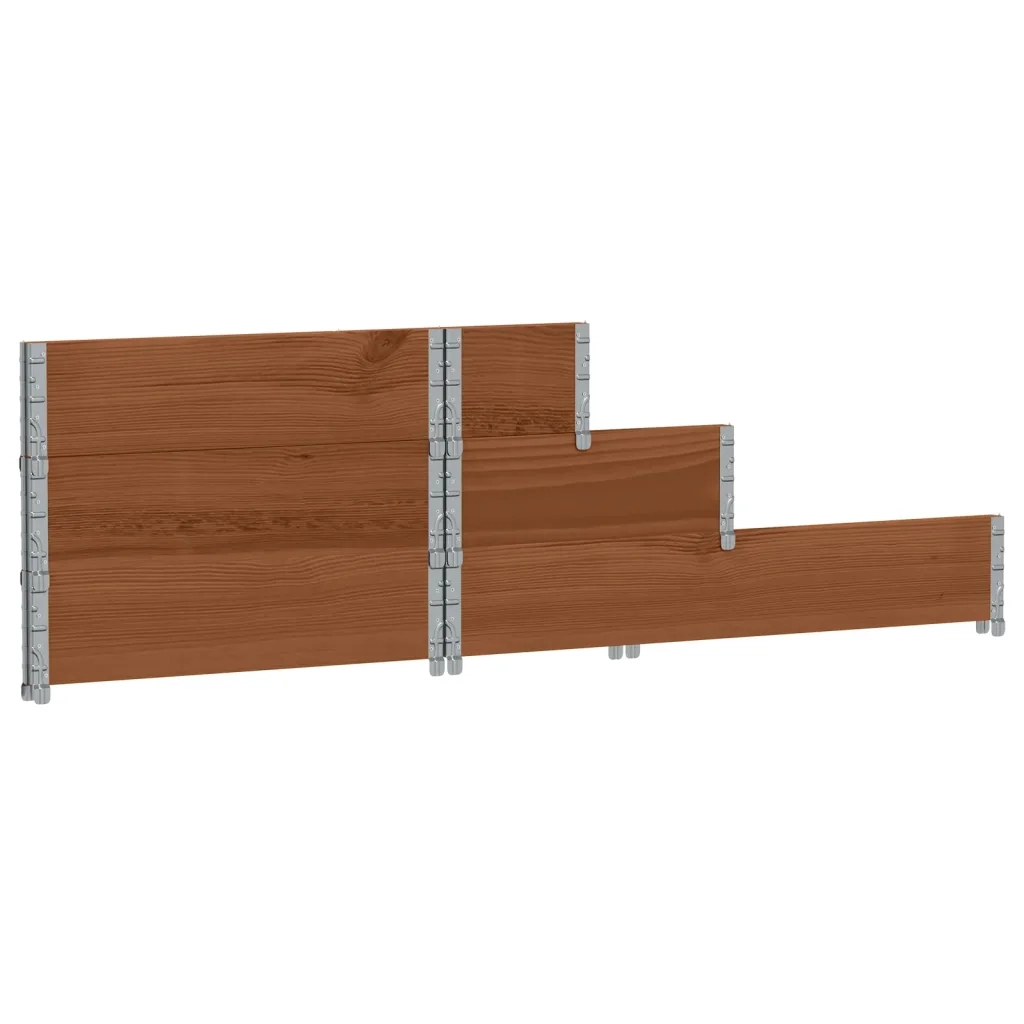 Fioriera Rialzata a 3 Livelli Marrone 120x80 cm Legno di Pino 4010312