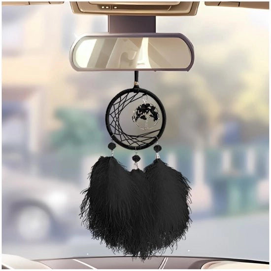 Decorazione per Retrovisore - Specchio Decorativo per Auto - Acciaio Inossidabile - 18 cm - Utilizzo Universale