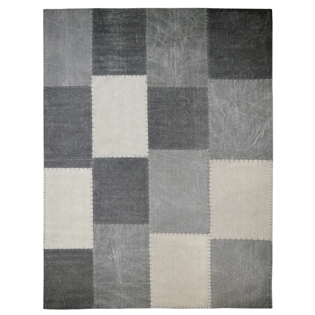 Tappeto Lyrical in cotone blu effetto patchwork 120x170 cm