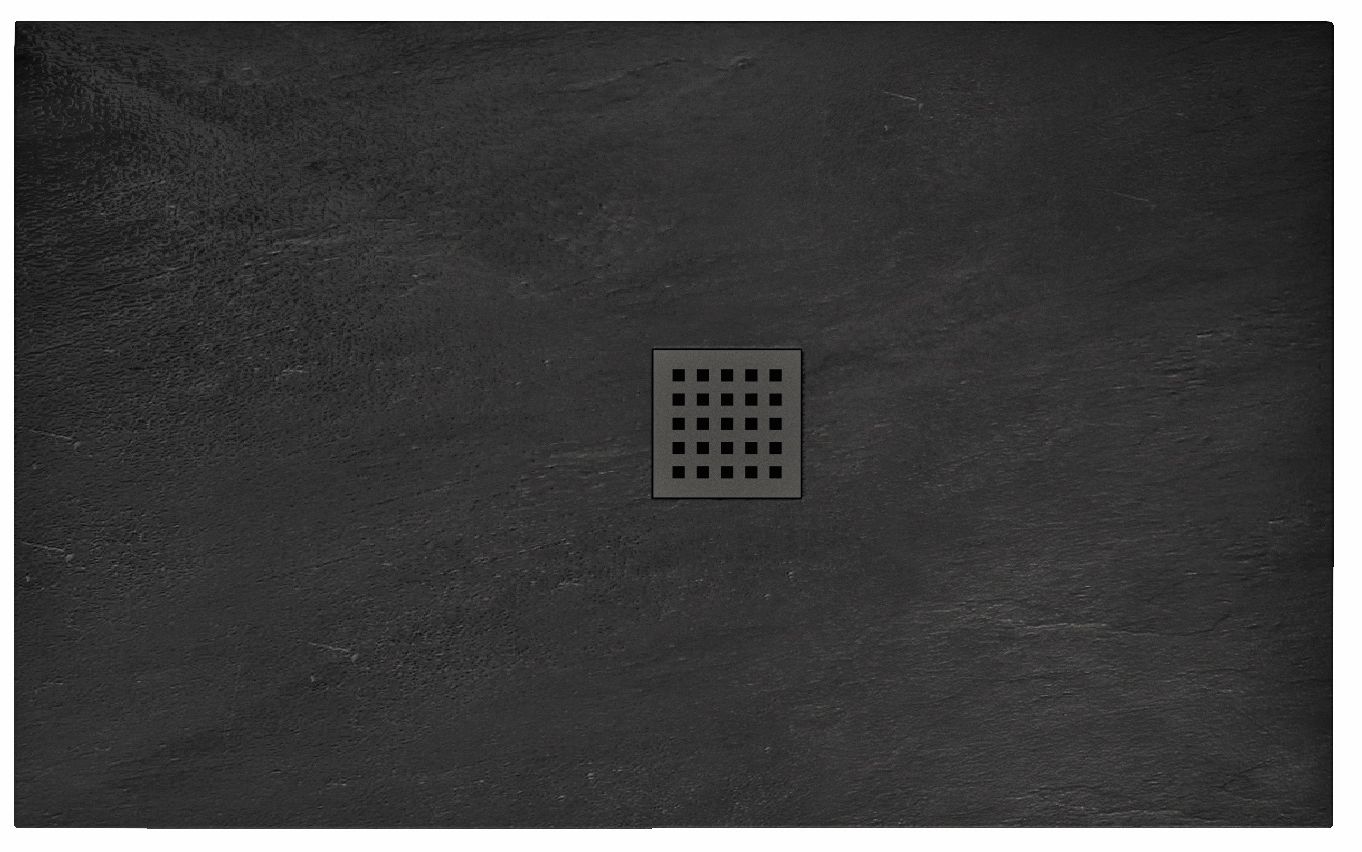 Piatto Doccia Rea Black Rock 90x120