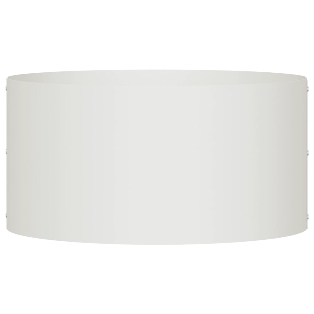 Grande Vaso in Metallo Bianco Bianco Metallo Grande Fioriere