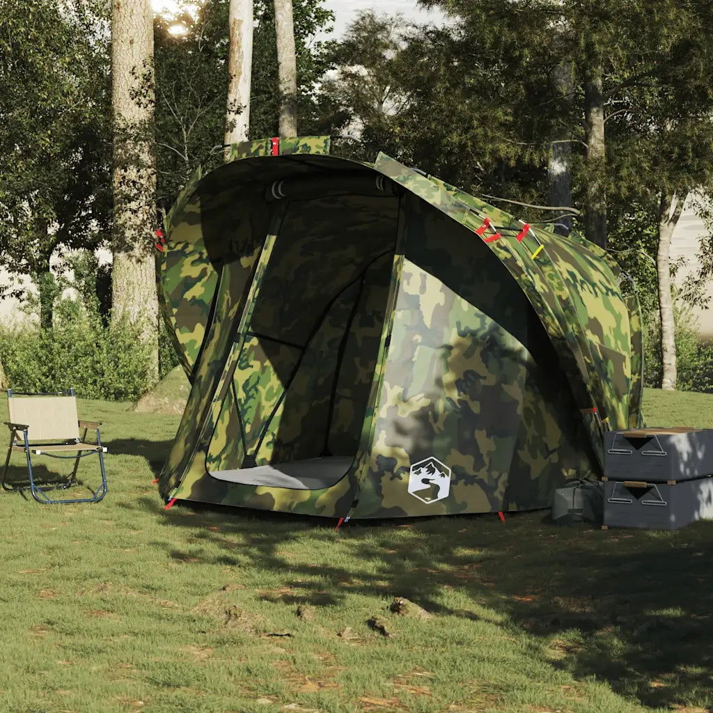 vidaXL Tenda da Pesca per 4 Persone Mimetica Impermeabile
