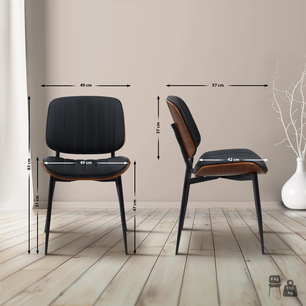 Sedia visitatore Tiffin in ecopelle 1