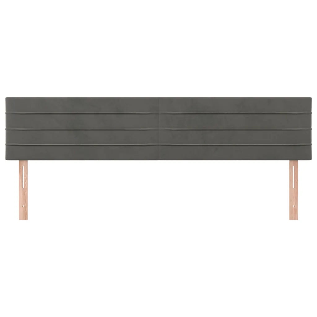 Testiera | Testata Grigio Scuro 160x5x78/88 cm in Velluto
