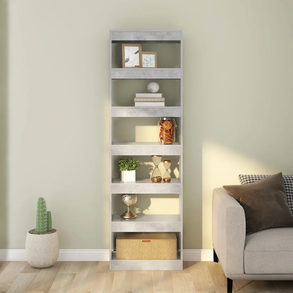 Libreria/Divisorio Grigio Cemento 60x30x198 cm 811686