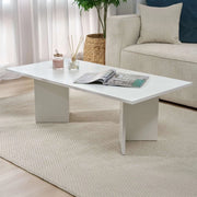 Turate, Tavolino da Salotto Forma Rettangolare, 119x60x40h cm Bianco