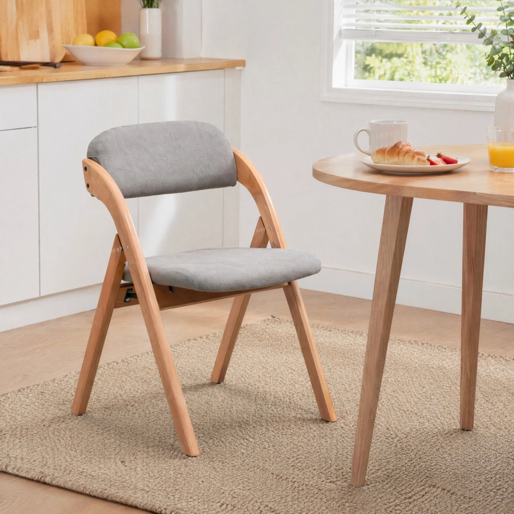 SEDIE PIEGHEVOLI IMBOTTITE Set da 2 Legno Grigio