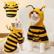 Costume da antenne per cani con disegno di api e strie gialle e nere (Taglia extra piccola)