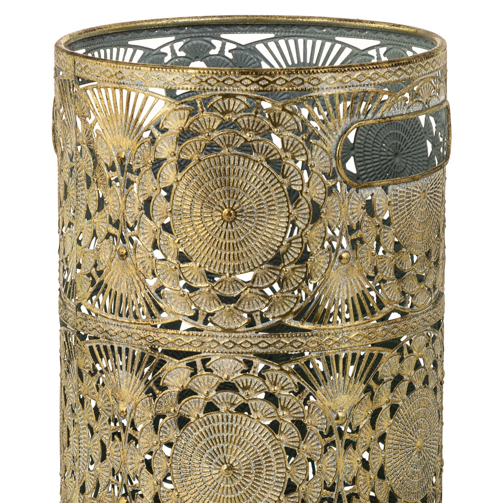 Portaombrelli metallo dorato 20x20x53h cm