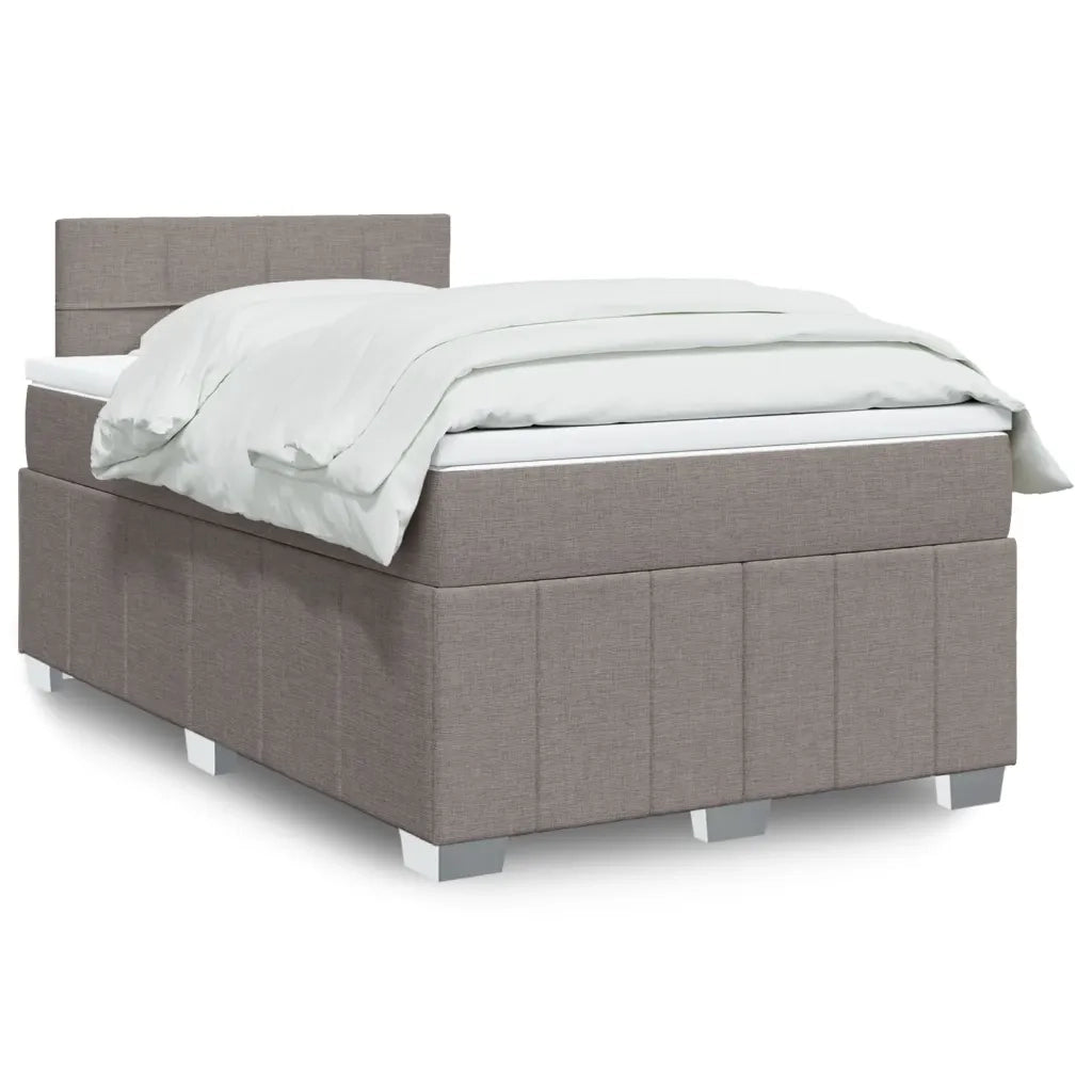 Giroletto a Molle con Materasso Tortora 120x200 cm in Tessuto 3289339