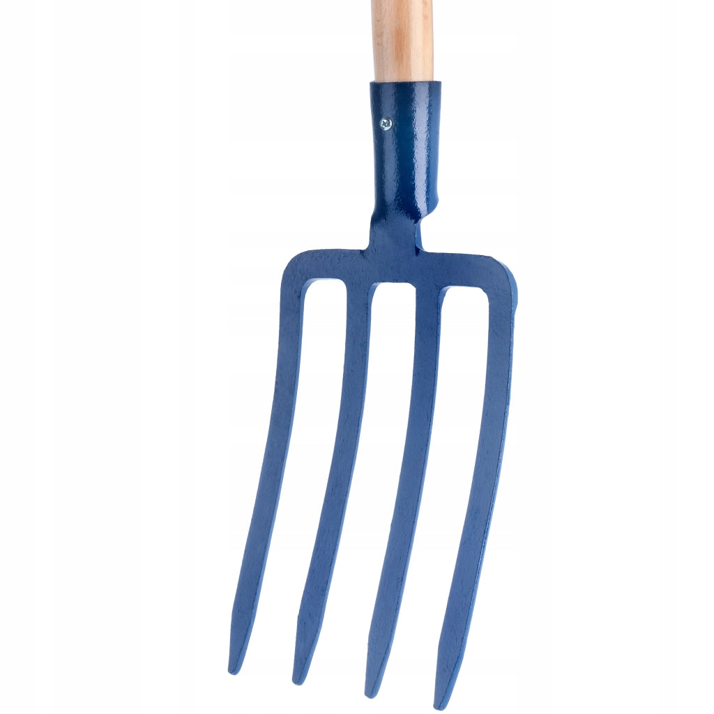 Forca da scavo KADAX a 4 punte per compostaggio, fattoria, robusta e leggera, 130 cm