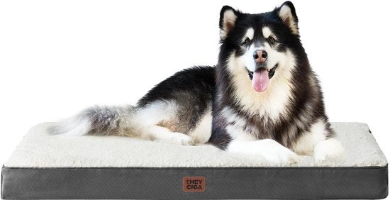 Honden letto XXL per grandi cani 120x74x9cm, cuscino per cani lavabile morbido, materasso per cani per la panchina, beige