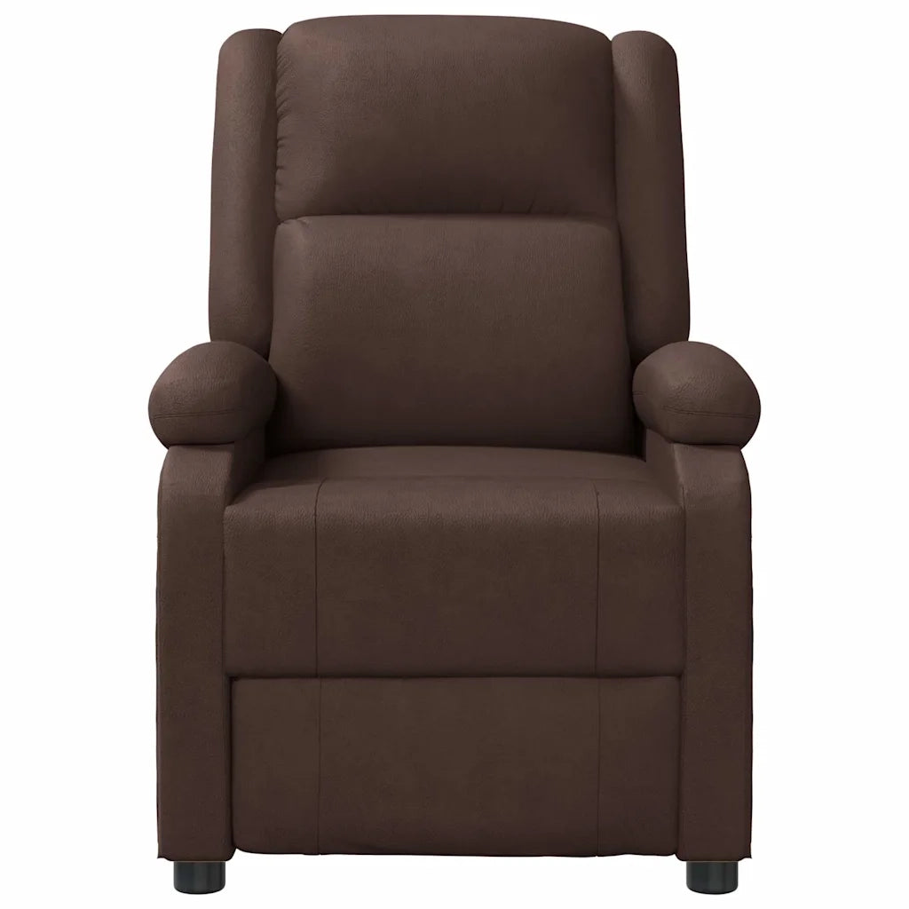 Divano Sedia-Poltrona Reclinabile Marrone in Similpelle 548292