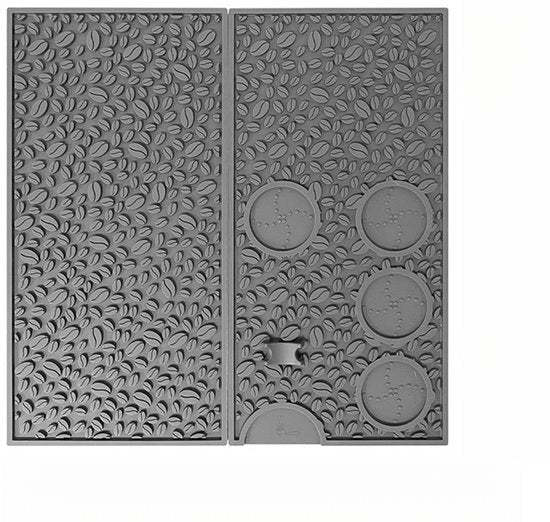 Macchina per caffè, piastra di scarico in silicone, accessori per caffè, antiscivente e termoresistente, piastra di schiuma, piastra di tampone, 1 pezzo, grigio