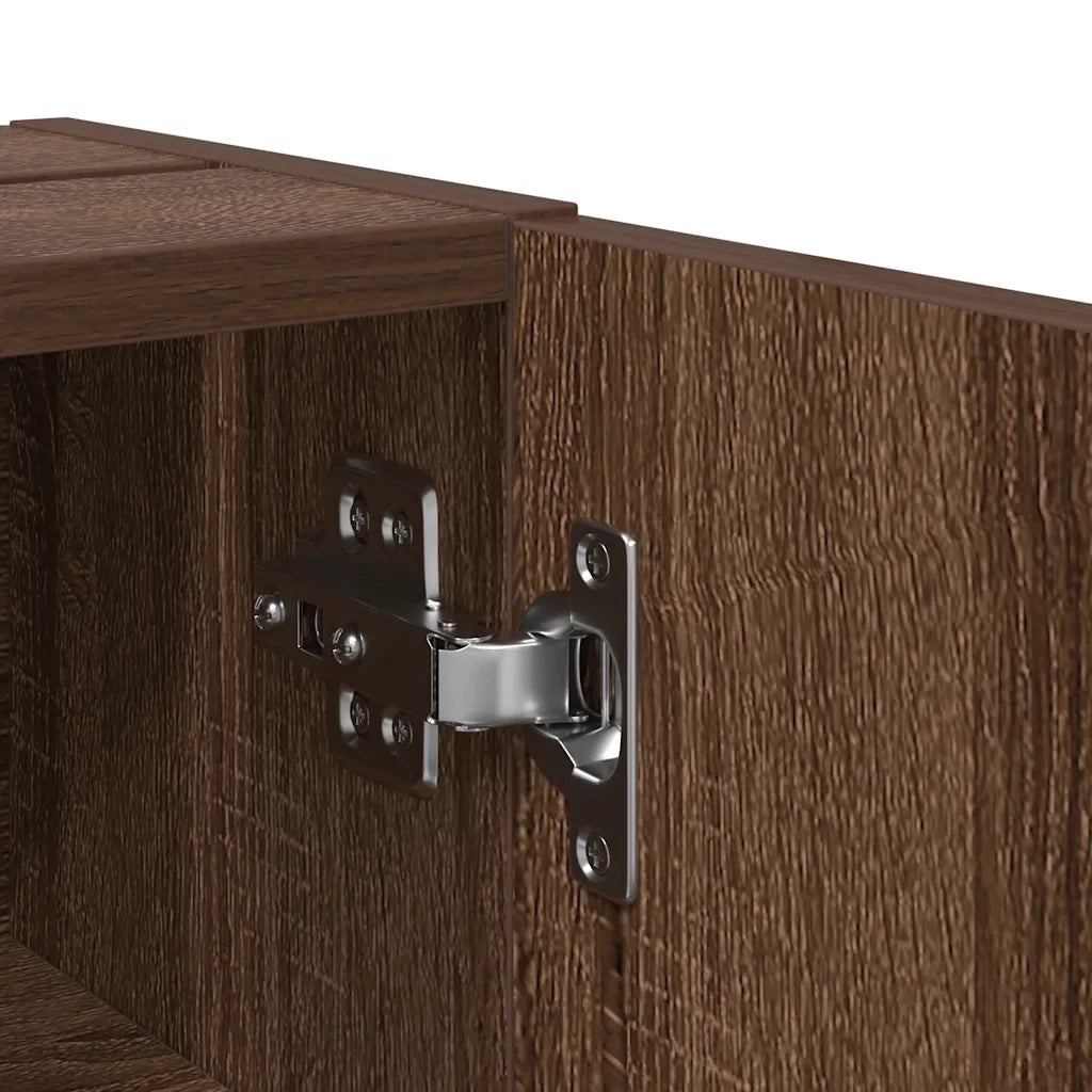 Mobile da Bagno con Portarotolo Rovere Marrone 20,5x22x72 cm 858521