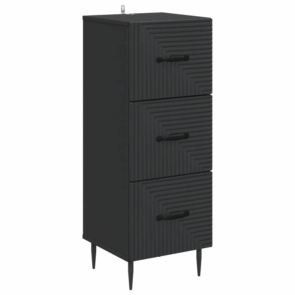 Mobile con Cassetti Nero 33 x 34,5 x 89,5 cm 894846