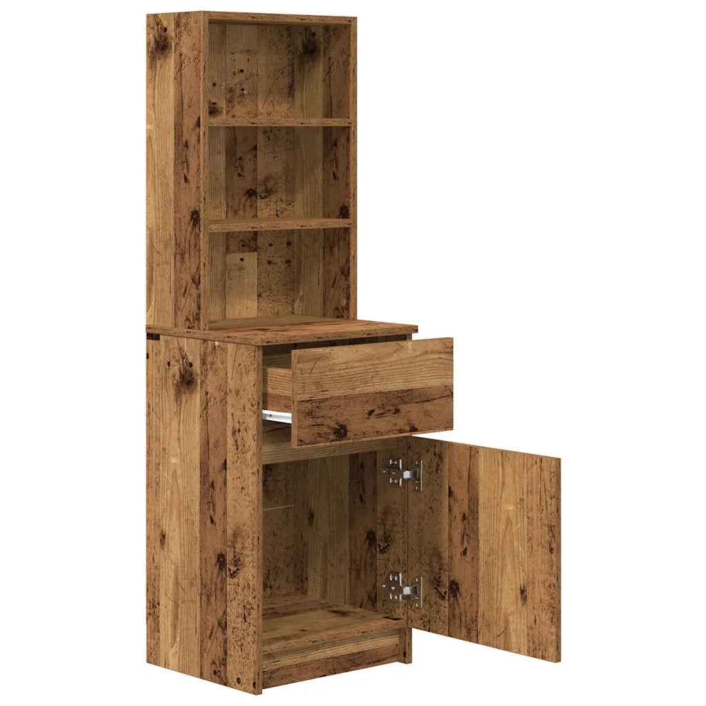 Comodino Legno Antico 39x35x125 cm in Legno Multistrato 861317
