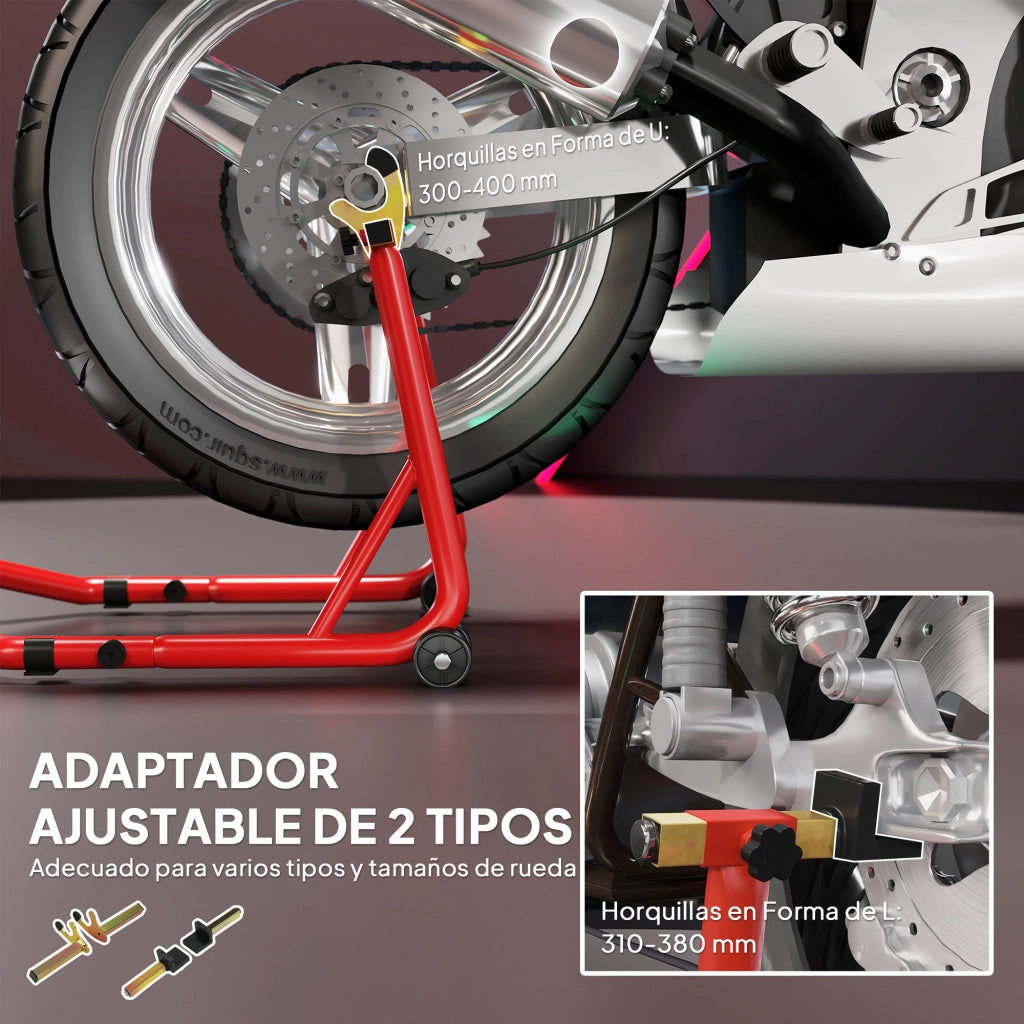 Soporte Rueda Trasera Moto ¨C zephmum ¨C Acciaio, 544 kg