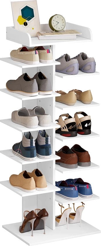 Organizzatore per scarpe - 12 paia - Bianco