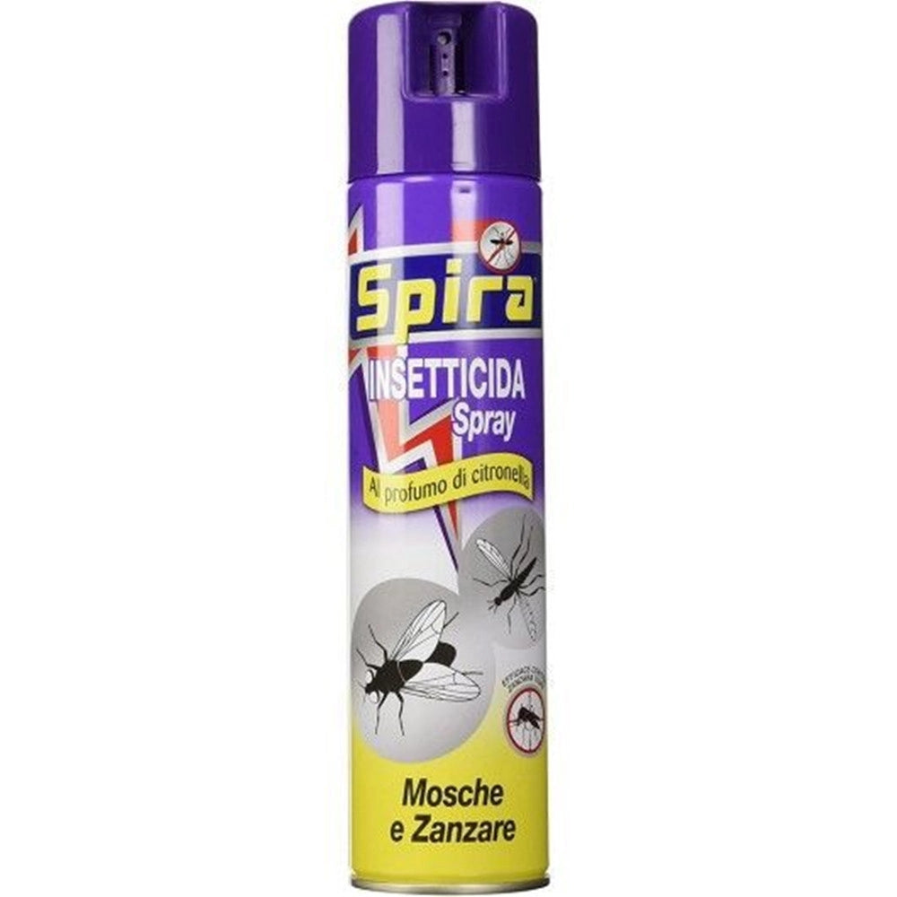 Trade Shop - Set 12pz Insetticida Spray Profumato Alla Citronella Per Mosche Zanzare 400ml 228282 -