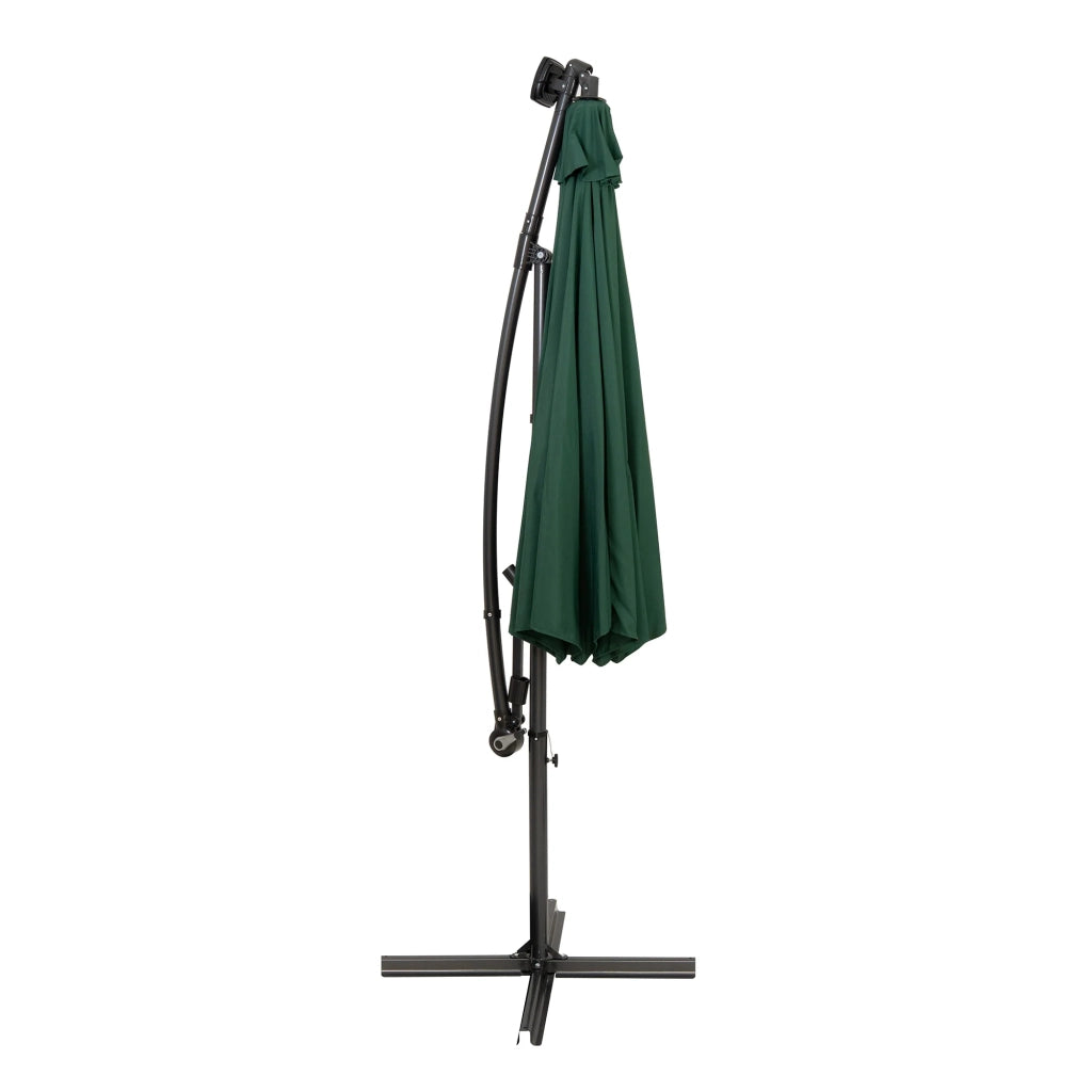 Ombrellone LED Decentrato 3m Verde Banana con Luci Solari