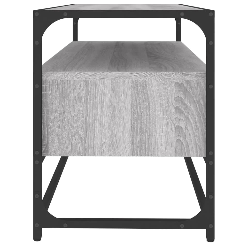 Mobile TV multimediale mensola TV credenza TV sala da pranzo soggiorno camera da letto Sonoma 80 x 35 x 45 cm legno ingegnerizzato grigio 02_0028459