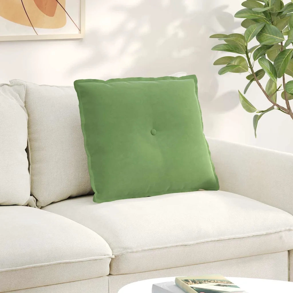 Cuscino per Schiena Verde chiaro 60 x 50 cm Tessuto in Cords 42014678