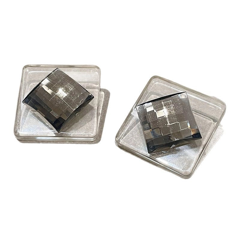 Orecchini quadrati con cristalli scintillanti