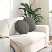 Cuscini per Seduta 2 pcs Grigio chiaro Ø 40 cm Tessuto in Cords