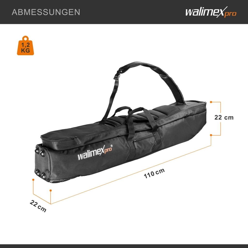 Borsa fotografica Guardian, 1100 x 220 x 220 mm, Borsone fotografico con divisori, imbottitura, tracolla e cerniere, per stativi, flash da studio e fotocamere