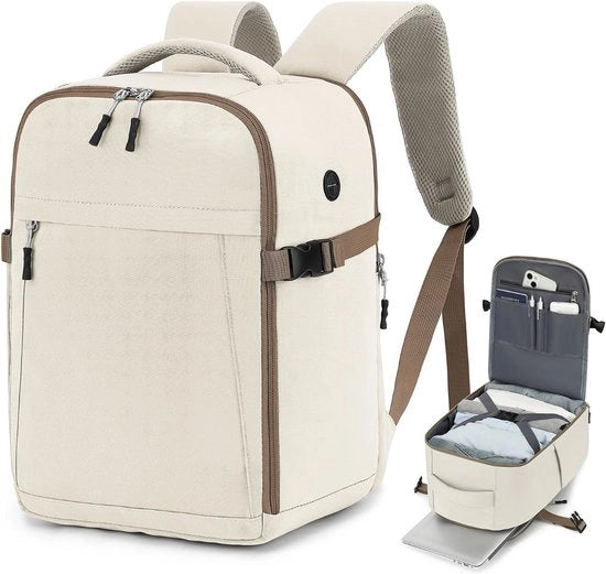 Valigetta a mano 45x36x20 cm – Adatta per Ryanair & EasyJet – Borse da cabina – Design minimalista – Uomo e donna – Cremo Arancia