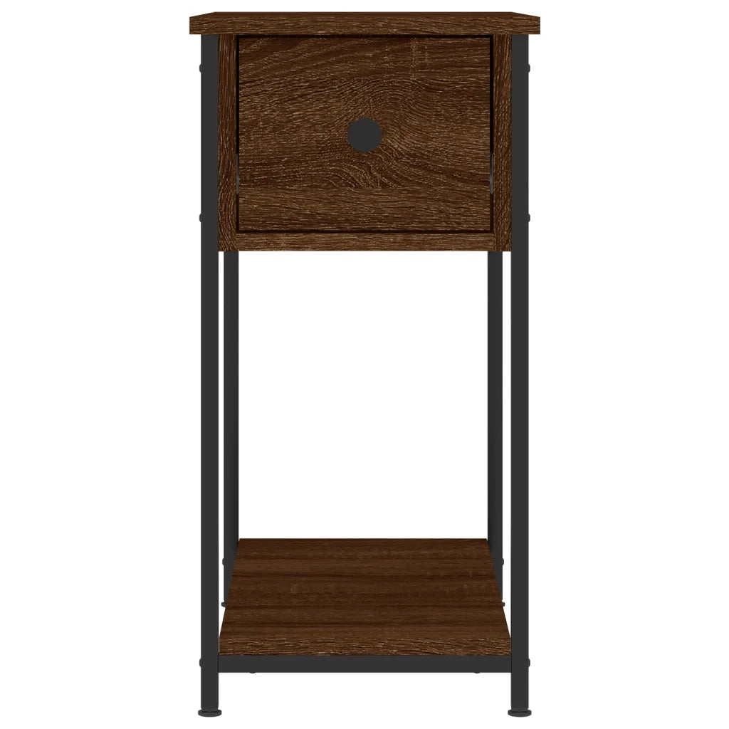 Comodini 2 pz-Set di 2 Tavolino da notte Rovere Marrone 30x60x60 cm in Legno Multistrato 367823