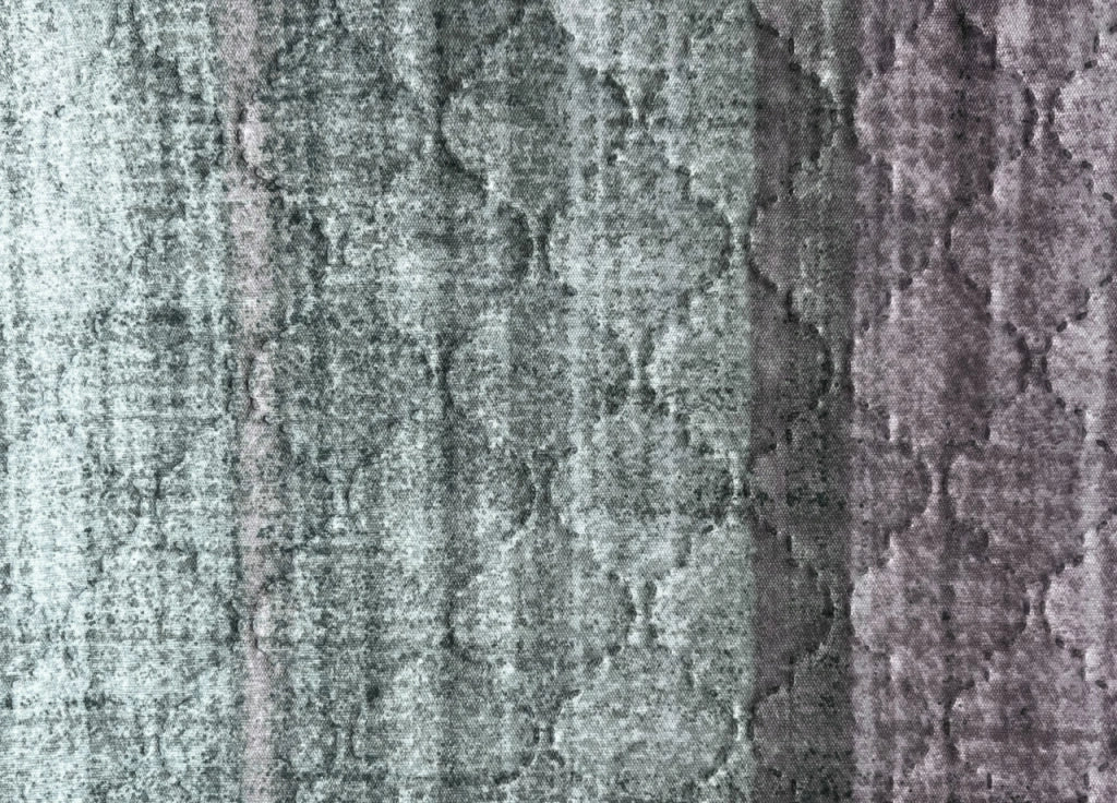 Copriletto Trapuntato Challenge Stampato In 100% Morbida Microfibra Dis.Righe - 2 Piazze - Verde