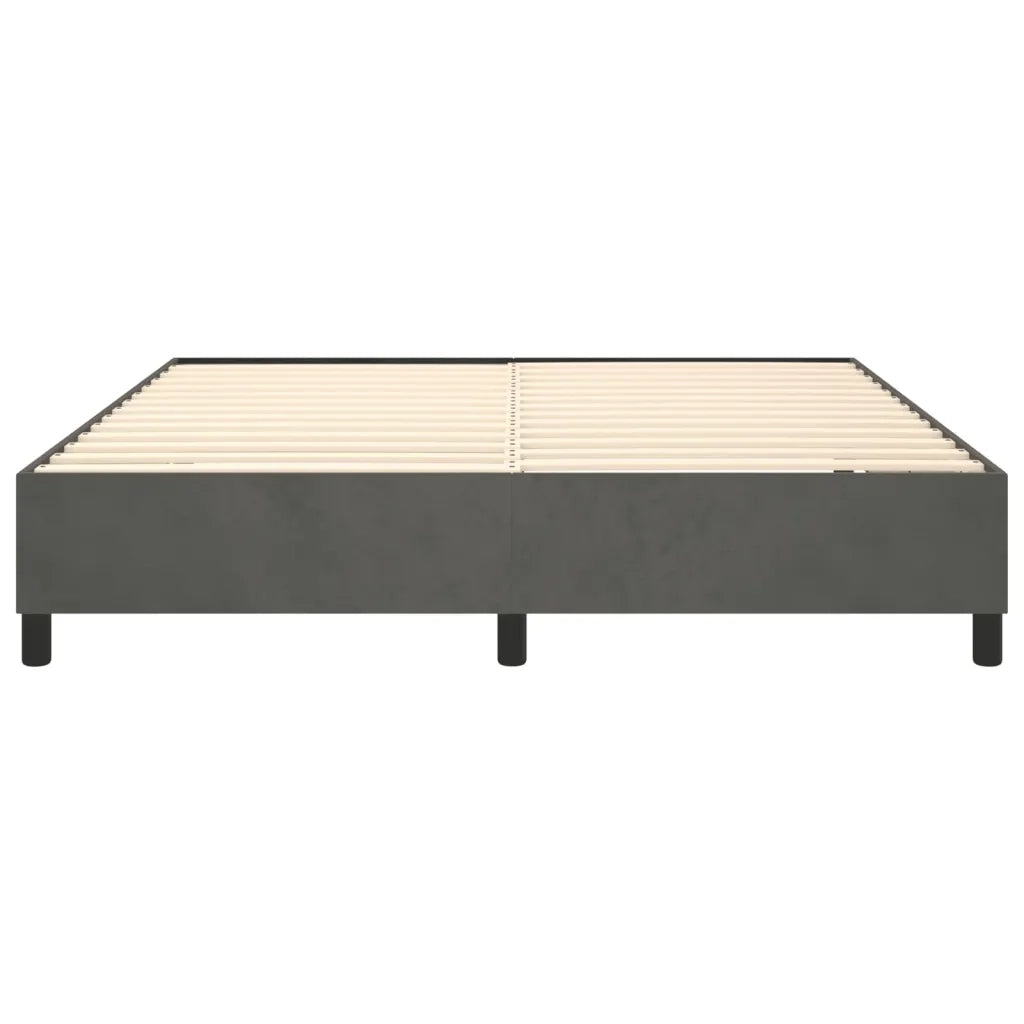 Struttura Letto a Rete a Molle Grigio Scuro 180x200 cm Velluto