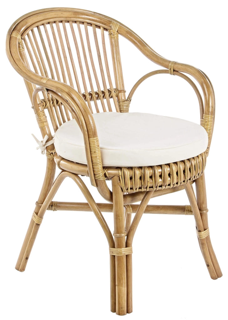 Poltrona da Giardino 57x61x80 cm in Rattan con Cuscino Barina