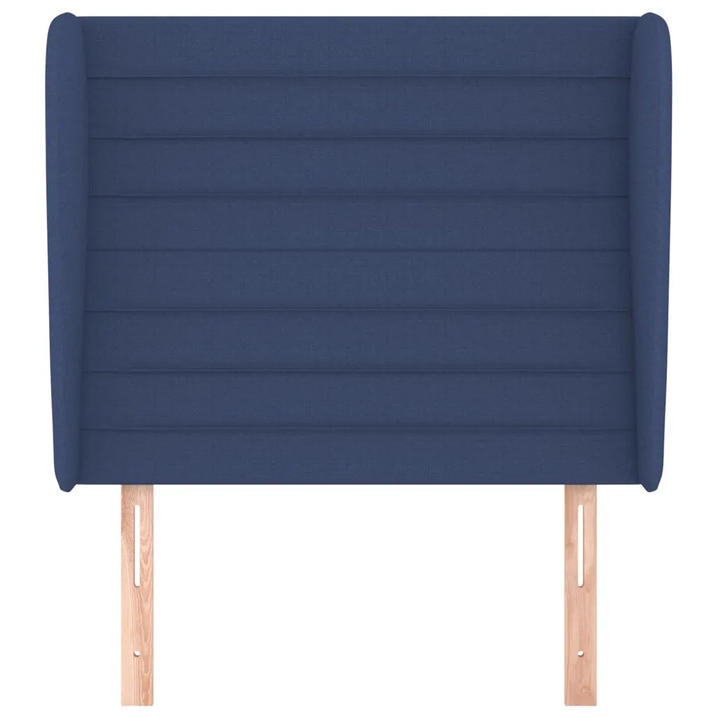 Testiera ad Orecchio Blu 103x23x118/128 cm in Tessuto