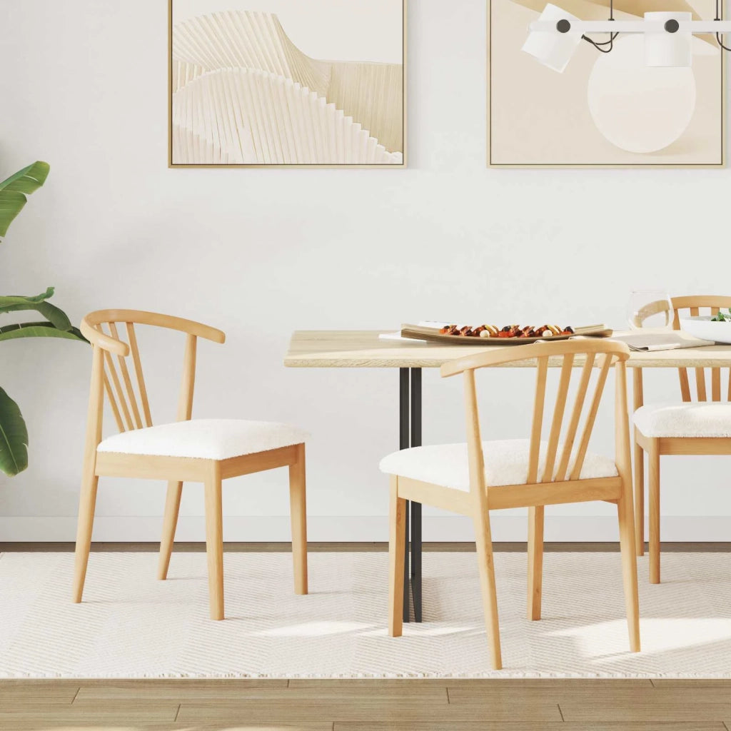 Sedia da pranzo 2 pcs Naturale e Bianco 42020401
