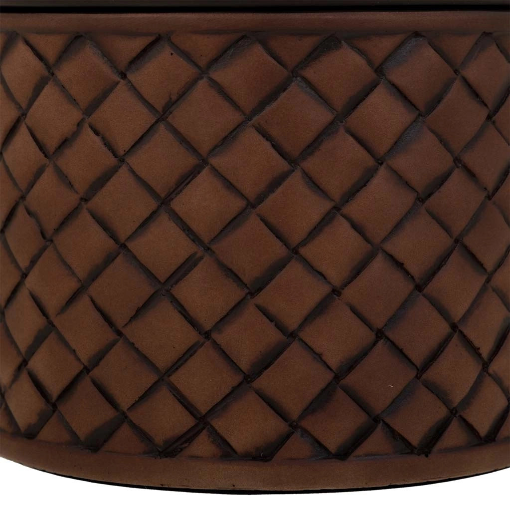 Portagioie in poliresina marrone 17,5x17,5x13h