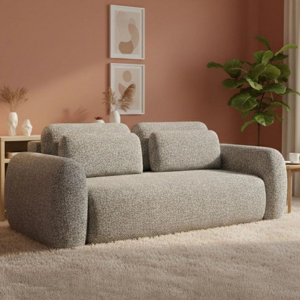 Sessame, Divano Letto 3 Posti Contenitore, 266x121 cm Grigio