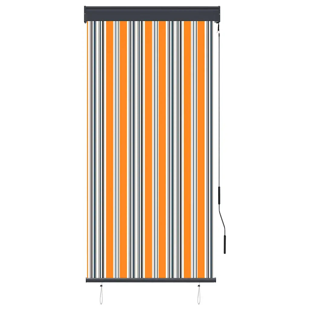 Tenda a Rullo per Esterni 80x250 cm Giallo e Blu