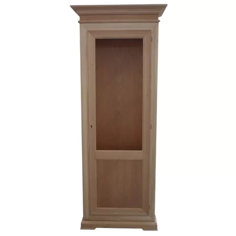 Vetrina classica 1 porta dx-sx in legno grezzo l.86 p.51 h.215 (3127) - Mobili 2G