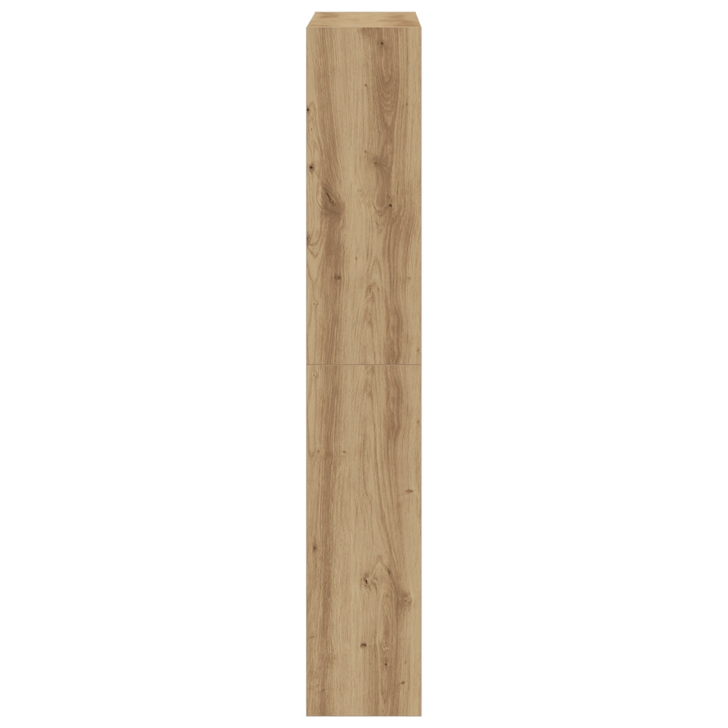 Cabinet per scarpe in rovere artigianale 80x21x125,5 cm in legno ingegnerizzato