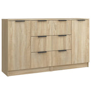 Buffet credenza cassettiera armadio mobile contenitore organizer per cucina soggiorno salotti set di 2 Sonoma 60 x 30 x 70 cm in legno ingegnerizzato marrone 02_0036810