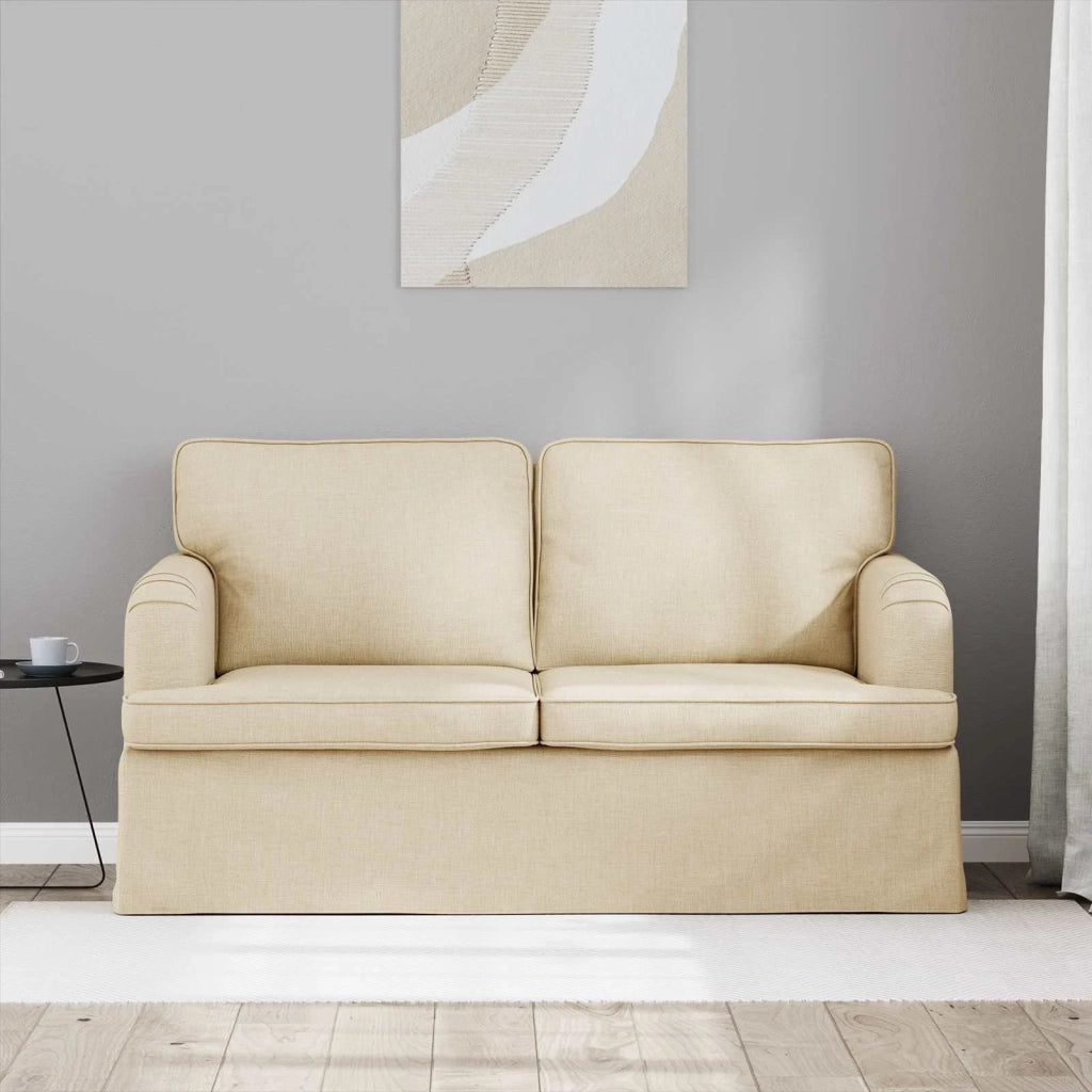 Divano Crema 144 x 80 x 85 cm Tessuto